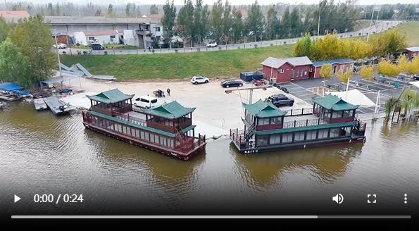 <strong>兴扬船业交付山东临沂16米双层餐饮画舫船 助力文旅产业升级</strong>